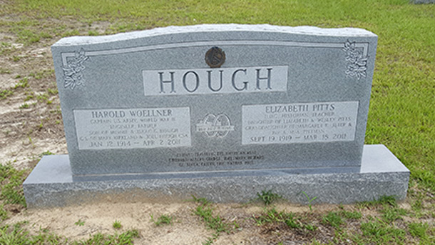 Harold Hough Family Headstone