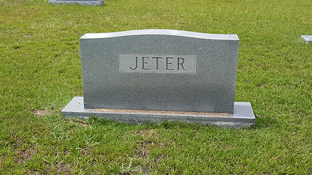 Hugh Jeter Family Headstone