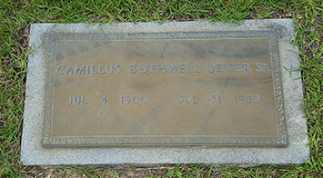 Camillus Borthwell Jeter Sr 07 04 1900 07 31 1982